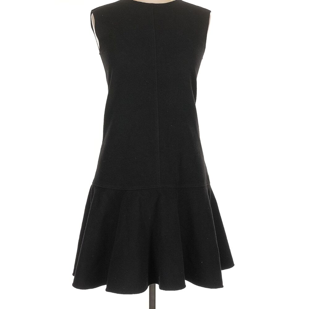 Ermanno Scervino Black Sleeveless Drop-Waist Flounce Dress EU 44 / US 14